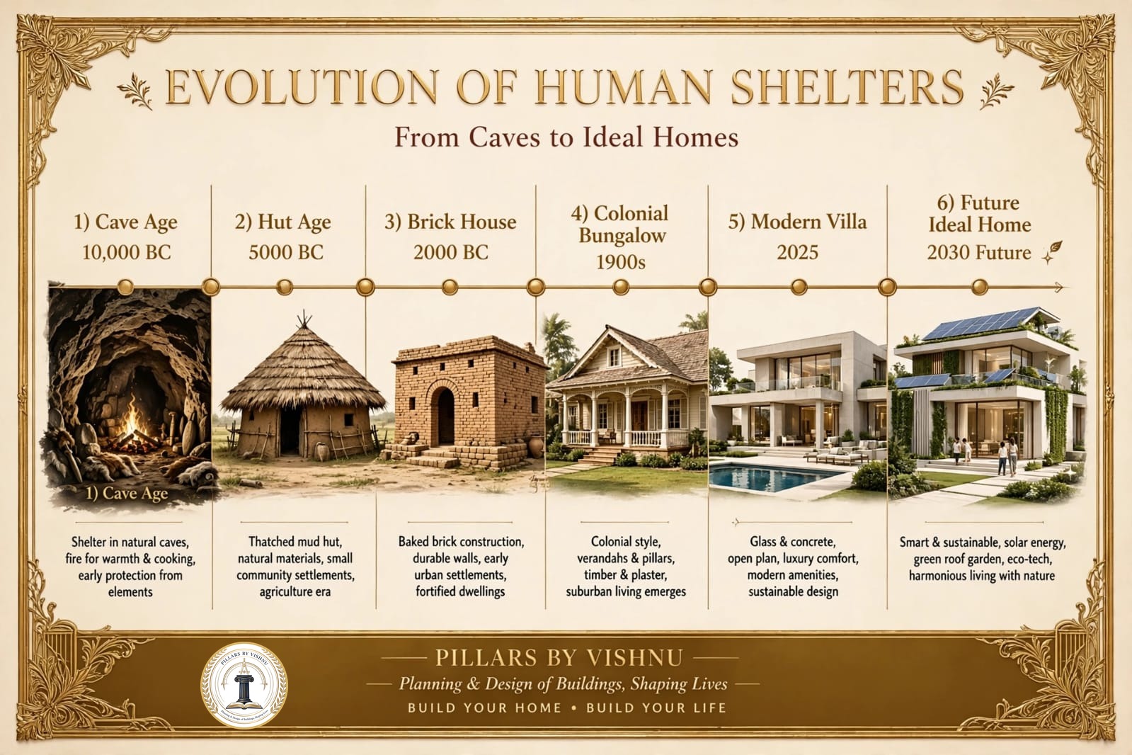 Evolution of Human Shelters: From Caves to Ideal Homes